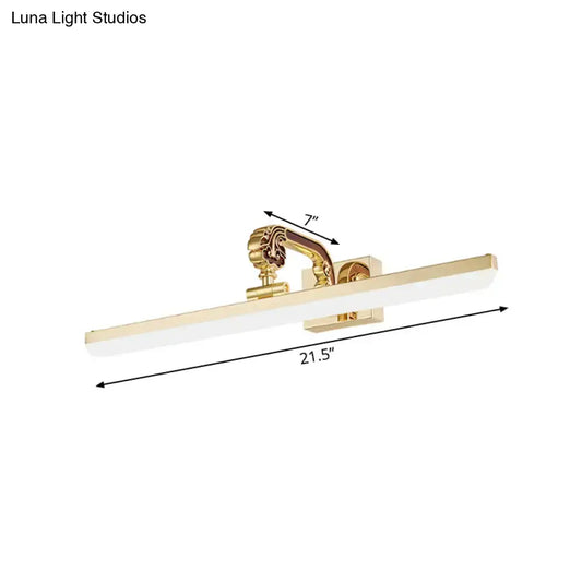16"/21.5" Modern LED Vanity Lighting - Ultra-Thin Golden Metal & Acrylic Wall Mounted Light - Tampa Home & Garden Store