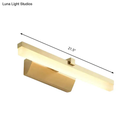 Decorbites modern gold LED vanity light, 16-inch bathroom wall sconce on Tampa Home & Garden Store