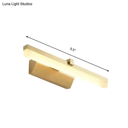 Modern gold LED vanity wall sconce, 16-inch, bathroom lighting by Decorbites on Tampa Home & Garden Store