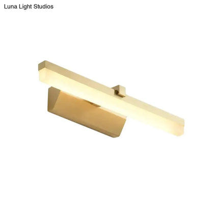 Gold LED vanity wall sconce, 16-inch modern metal bar light by Decorbites on Tampa Home & Garden Store