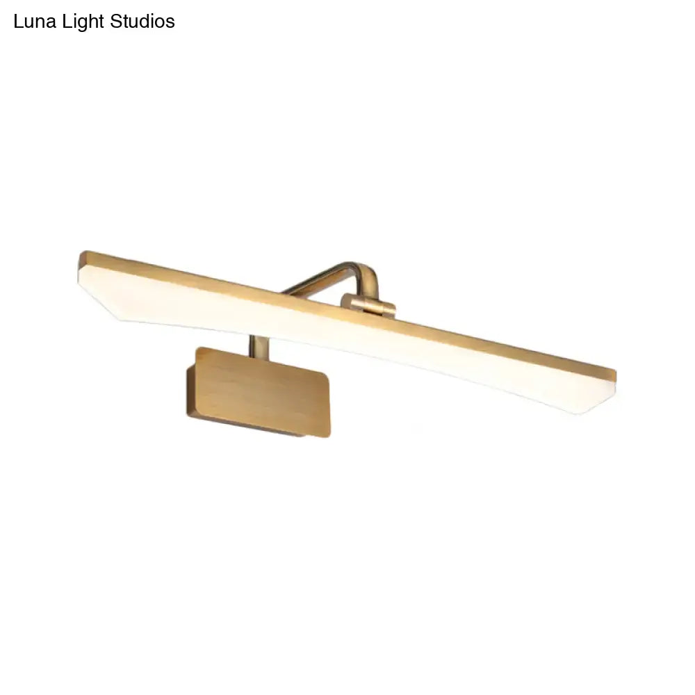 Gold warm LED wall light by Decorbites with a slim horizontal bar and wall-mount base on Tampa Home & Garden Store