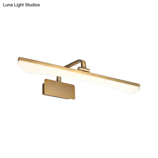 Gold warm LED wall light by Decorbites with a slim horizontal bar and wall-mount base on Tampa Home & Garden Store