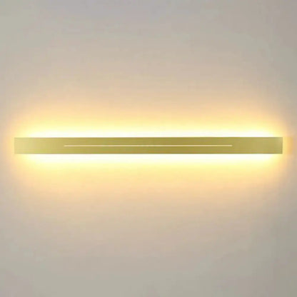 Gold Linear LED Wall Light and Living Room Sconce