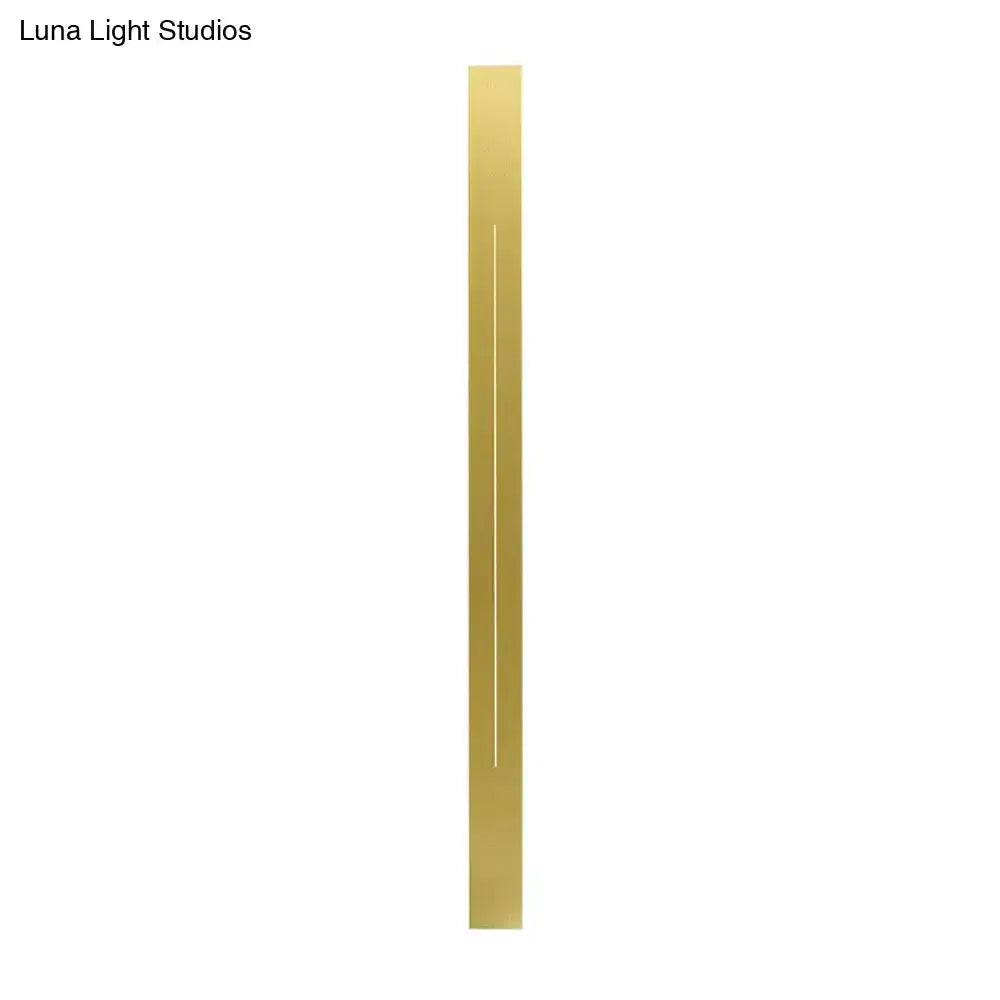 Gold Linear LED Wall Light and Living Room Sconce