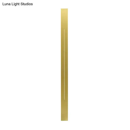 Gold Linear LED Wall Light and Living Room Sconce