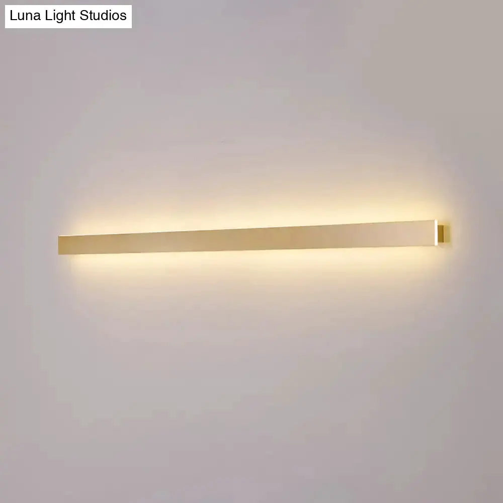 Modern Gold Linear Wall Light Fixture for Stairs