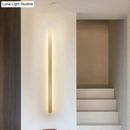 Modern Gold Linear Wall Light Fixture for Stairs