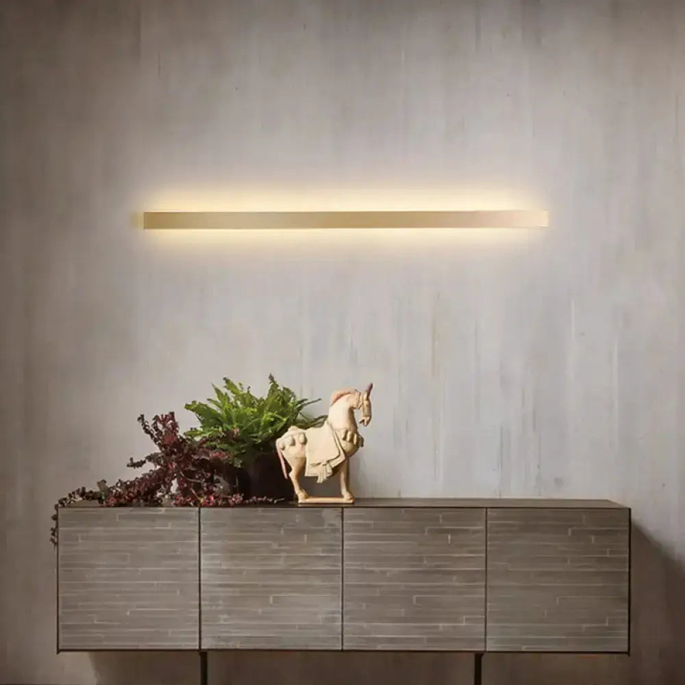 Modern Gold Linear Wall Light Fixture for Stairs
