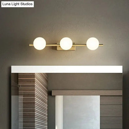 Gold milky glass bathroom five-light sconce by Decorbites, Home & Garden on Tampa Home & Garden Store