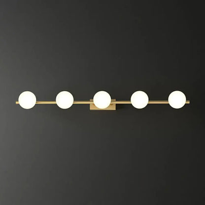 Gold Milky Glass 5-Light Sconce Decorbites with five globe bulbs Tampa Home & Garden Store on Tampa Home & Garden Store