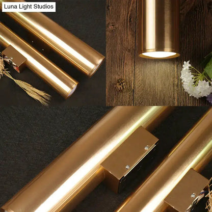 Modern gold metal wall lamp for corridor by Decorbites with brass body mounting hardware on Tampa Home & Garden Store