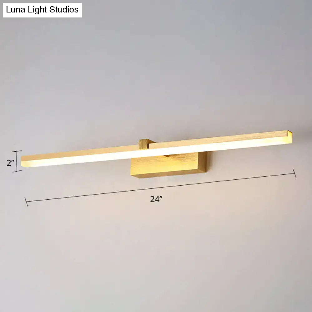 Gold LED Vanity Light fixture, 24in long gold bar with white LED, Decorbites on Tampa Home & Garden Store