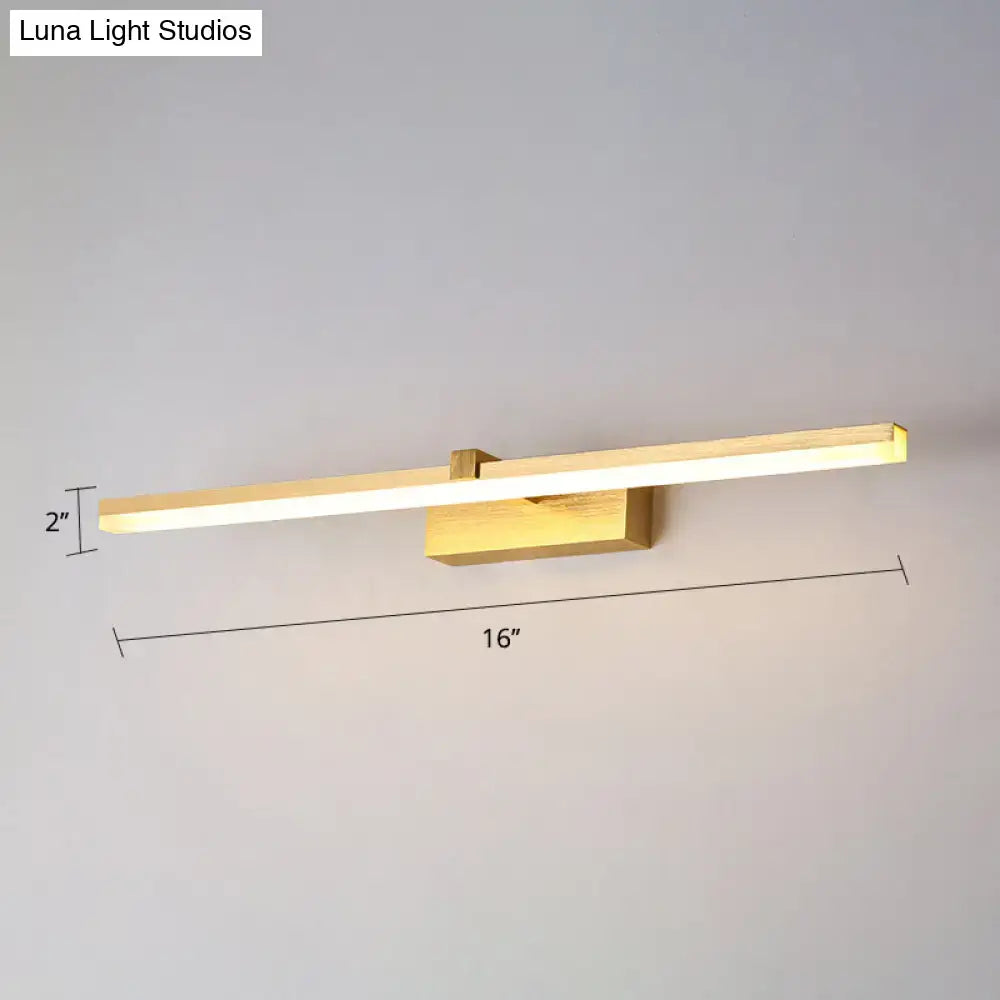 Gold LED Vanity Light by Decorbites, 16in wall-mounted vanity lighting, gold finish on Tampa Home & Garden Store