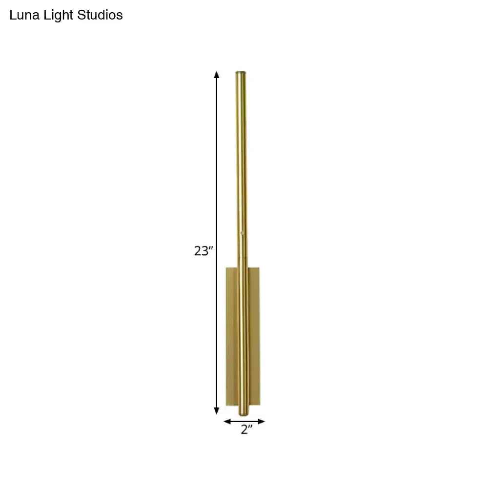 Gold Linear Reading Nook Sconce by Decorbites, 23in tall, 2in wide on Tampa Home & Garden Store