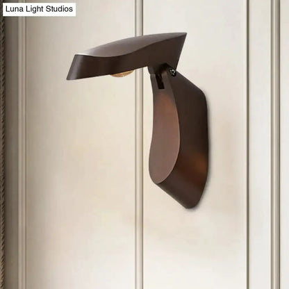 Modern gold metal wall light bedside fixture with curved backplate by Decorbites on Tampa Home & Garden Store