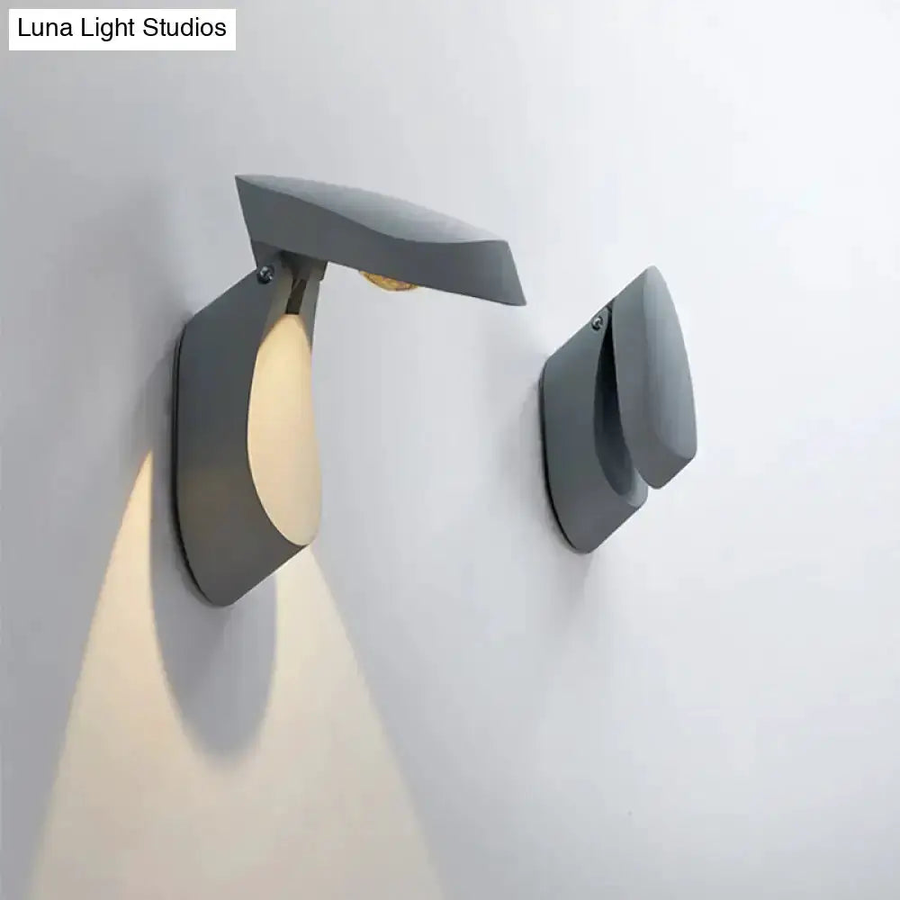 Modern gold metal wall light bedside fixture by Decorbites with gray backplate wall sconce on Tampa Home & Garden Store