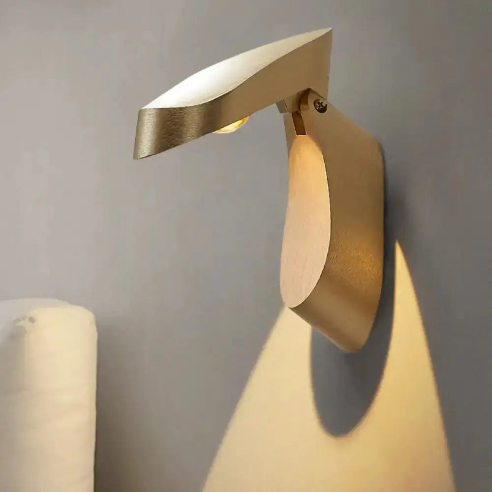 Modern gold metal wall light bedside fixture by Decorbites for bedroom on Tampa Home & Garden Store