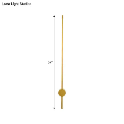 Modern Gold Minimalist Led Wall Light For Bedroom