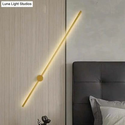 Modern Gold Minimalist Led Wall Light For Bedroom