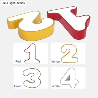 Modern Gold Number 2 Flush Mount Light Acrylic