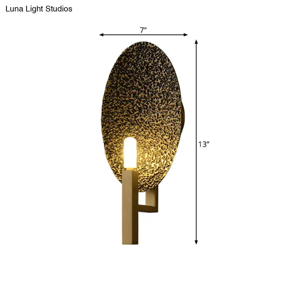 Gold speckled glass sconce with brass mount by Decorbites, 13in tall 7in wide on Tampa Home & Garden Store