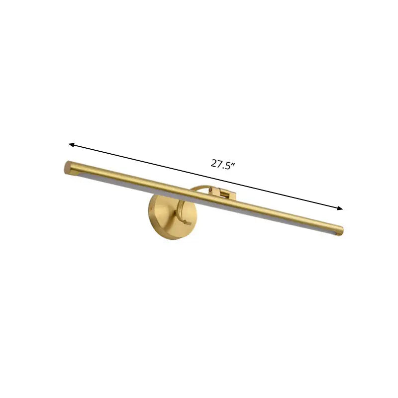 Gold pipe vanity light by Decorbites, brass finish, 27.5in wall-mount fixture on Tampa Home & Garden Store