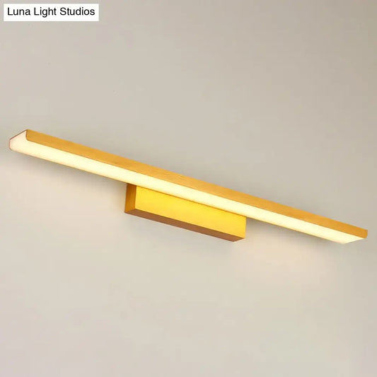 Modern gold rectangular LED vanity sconce wall light for bathroom by Decorbites on Tampa Home & Garden Store