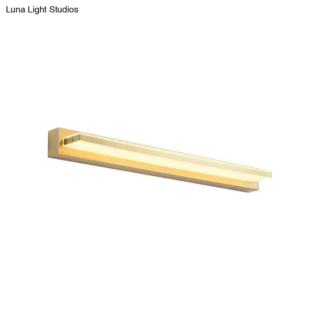 Gold LED wall sconce with rectangular acrylic shade by Decorbites, modern home lighting on Tampa Home & Garden Store