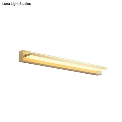 Gold LED wall sconce with rectangular acrylic shade by Decorbites, modern home lighting on Tampa Home & Garden Store