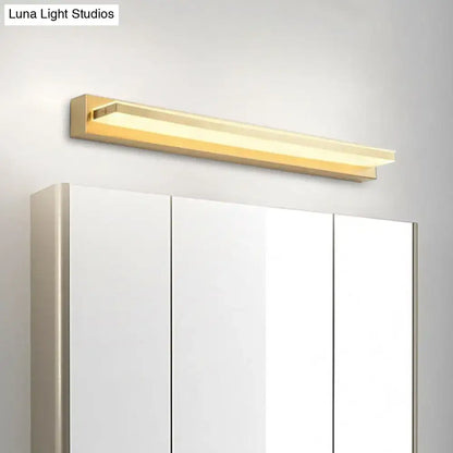 Gold LED wall sconce with rectangular acrylic shade Decorbites on Tampa Home & Garden Store