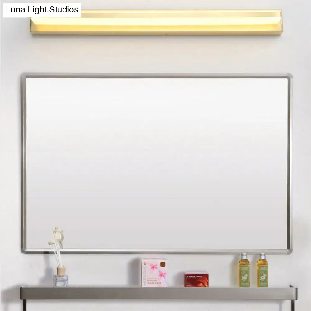 Gold LED Wall Sconce Rectangular Acrylic Shade Decorbites on Tampa Home & Garden Store