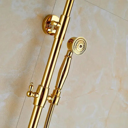 Modern Gold Shower Mixer Taps with Rain Head