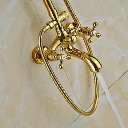 Modern Gold Shower Mixer Taps with Rain Head