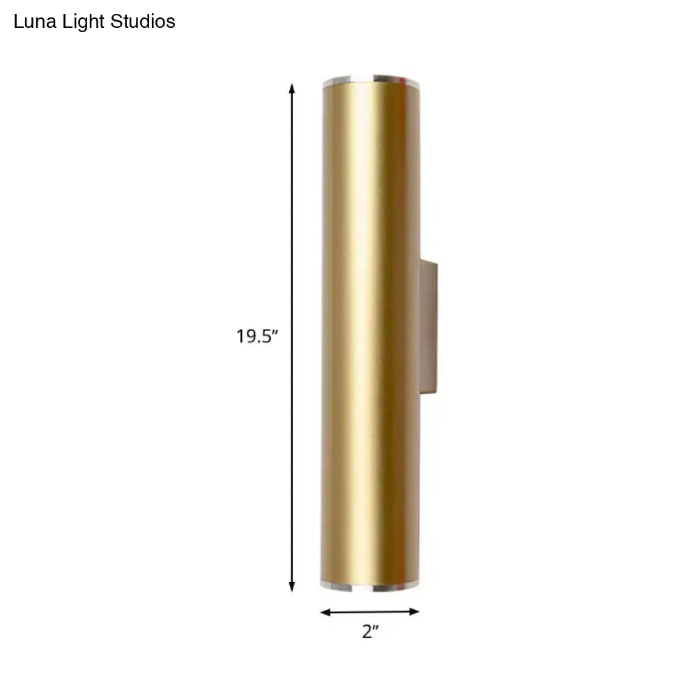 Gold Tube 19-Inch Wall Sconce Brass Gold Finish by Decorbites on Tampa Home & Garden Store