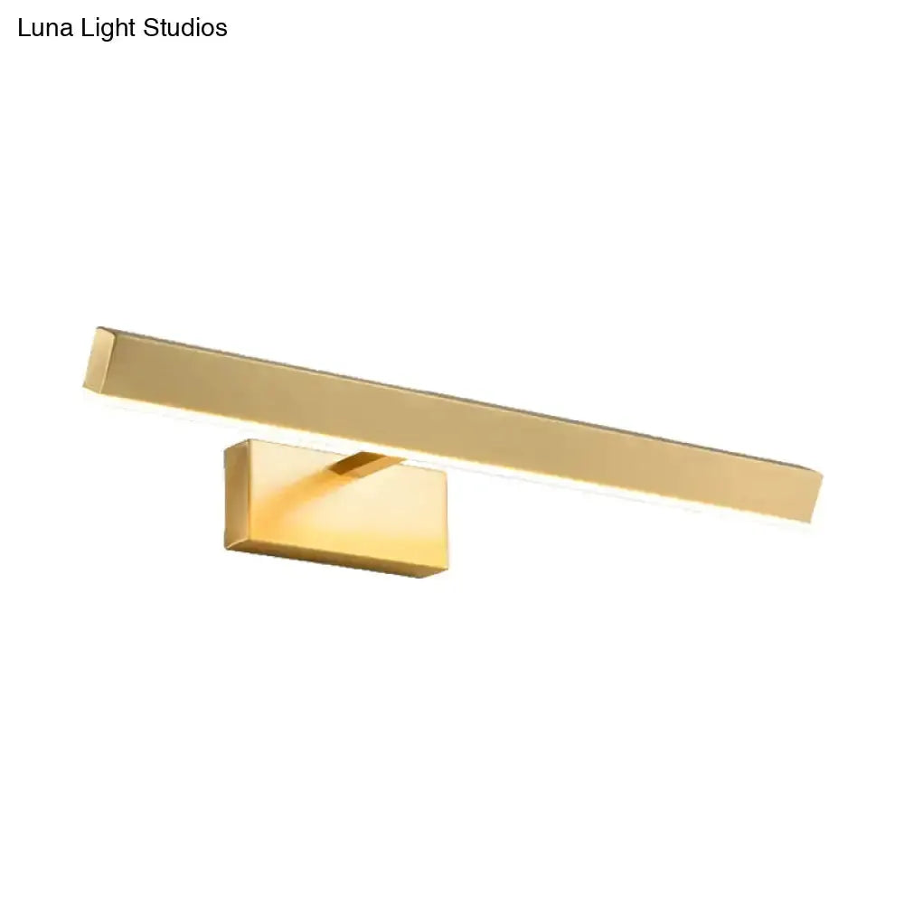 Modern gold slim rectangle vanity lighting wall light by Decorbites on Tampa Home & Garden Store