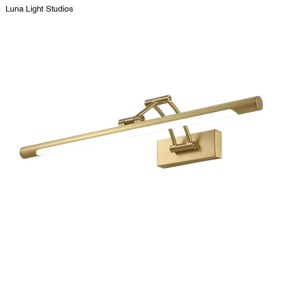 Gold Swing Arm Wall Lamp, brass finish, adjustable arm, wall mount on Tampa Home & Garden Store