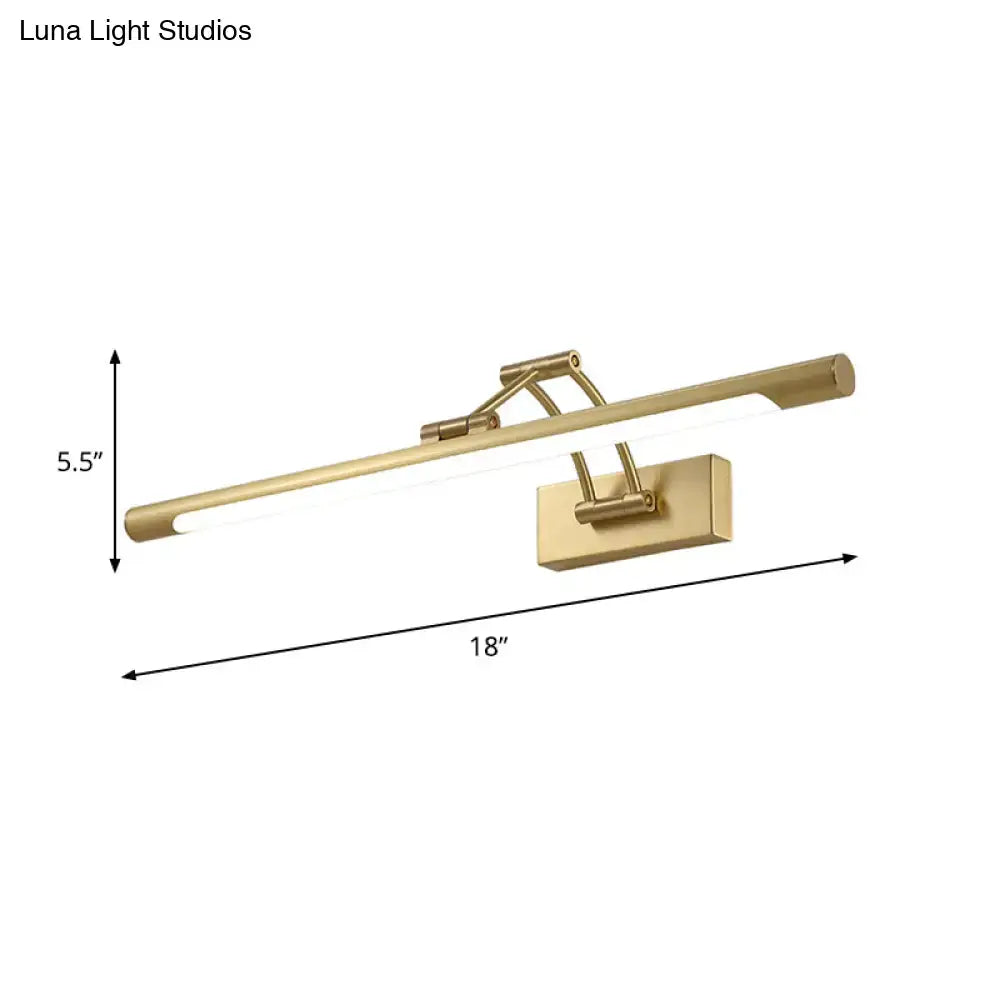 Gold Swing Arm Wall Lamp by Decorbites, gold finish, wall-mount backplate, 18in wide on Tampa Home & Garden Store
