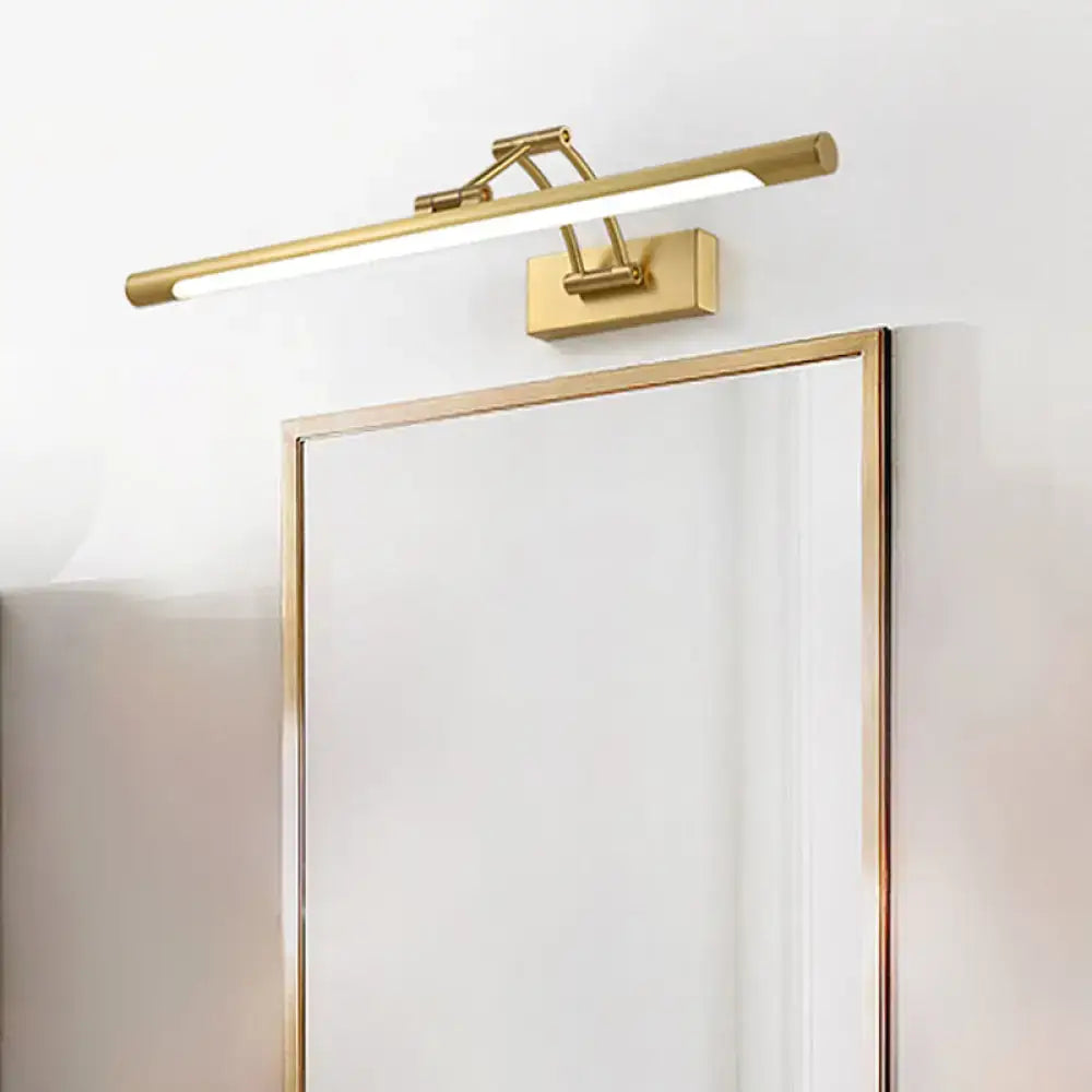 Gold Swing-Arm Wall Lamp, wall-mounted LED bar with brass finish on Tampa Home & Garden Store