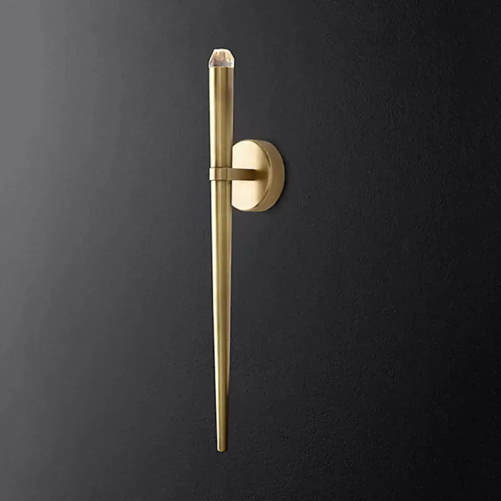 Modern gold tapered crystal LED wall lamp Decorbites for living room lighting on Tampa Home & Garden Store