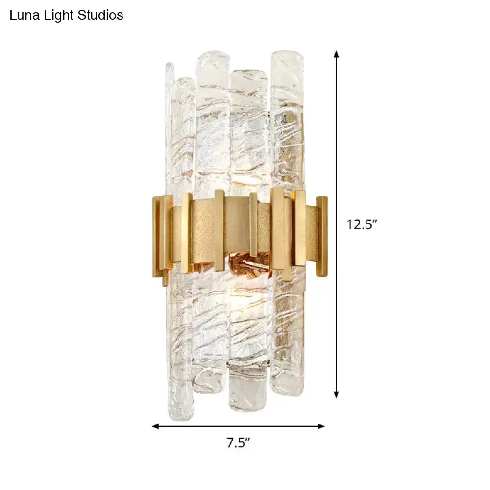 Modern gold textured glass sconce light fixture by Decorbites for bedroom wall on Tampa Home & Garden Store