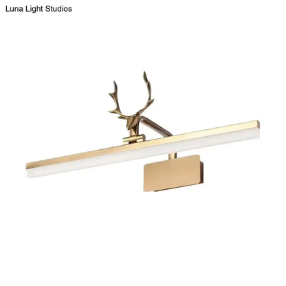 Gold Tubular Antler LED Vanity Light Fixture