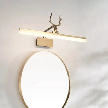 Gold Tubular Antler LED Vanity Light Fixture