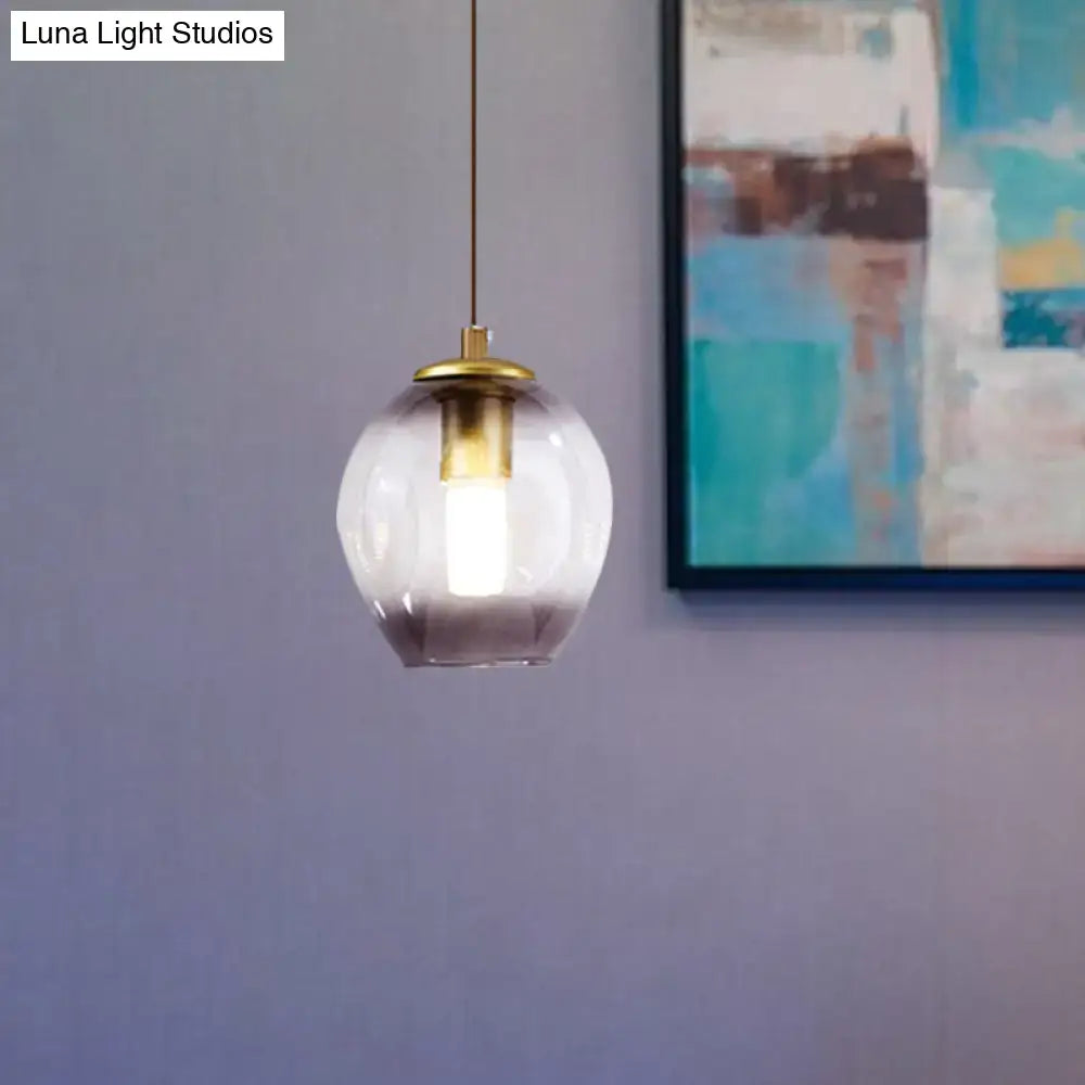 Gold Tulip Wall Lamp by Decorbites, glass pendant with brass top on Tampa Home & Garden Store