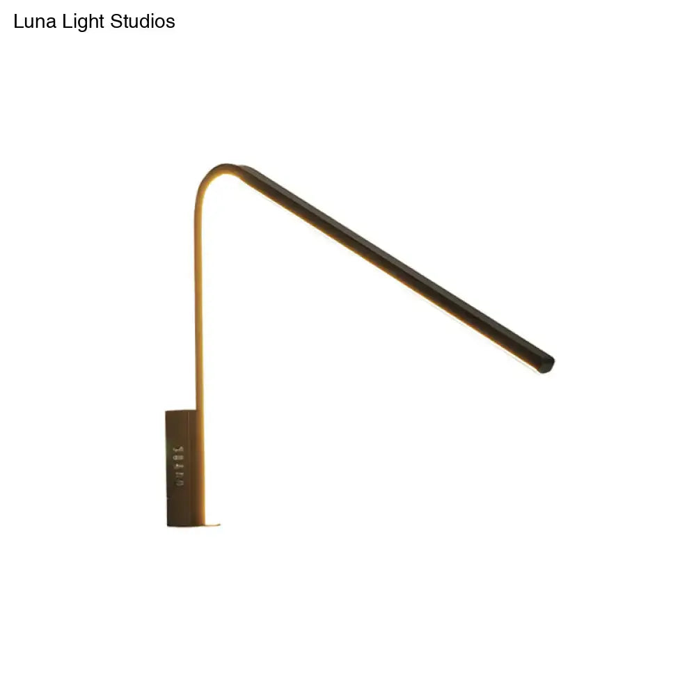 Gold V-Shaped Wall Light by Decorbites with slim curved stem and warm LED on Tampa Home & Garden Store