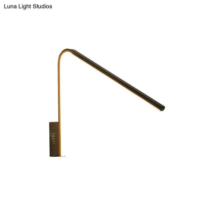 Gold V-Shaped Wall Light by Decorbites with slim curved stem and warm LED on Tampa Home & Garden Store