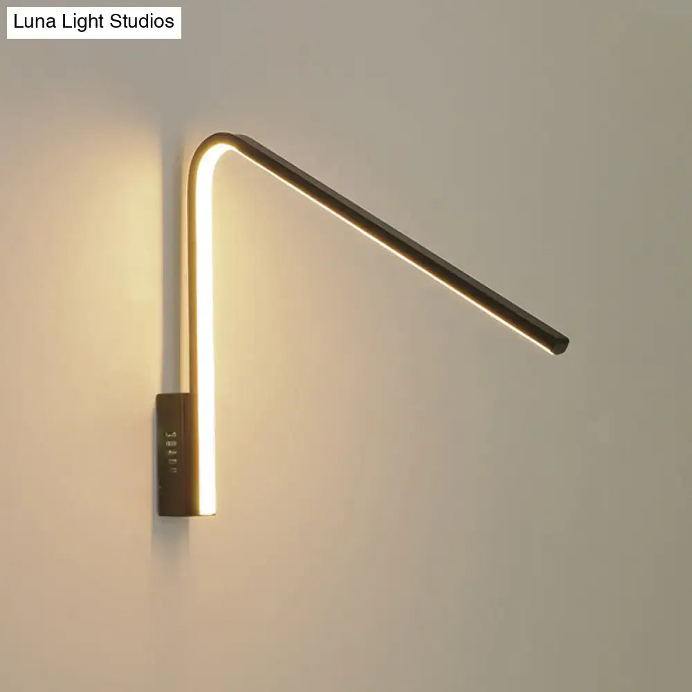 Gold V-Shaped Wall Light by Decorbites with integrated LED strip on Tampa Home & Garden Store
