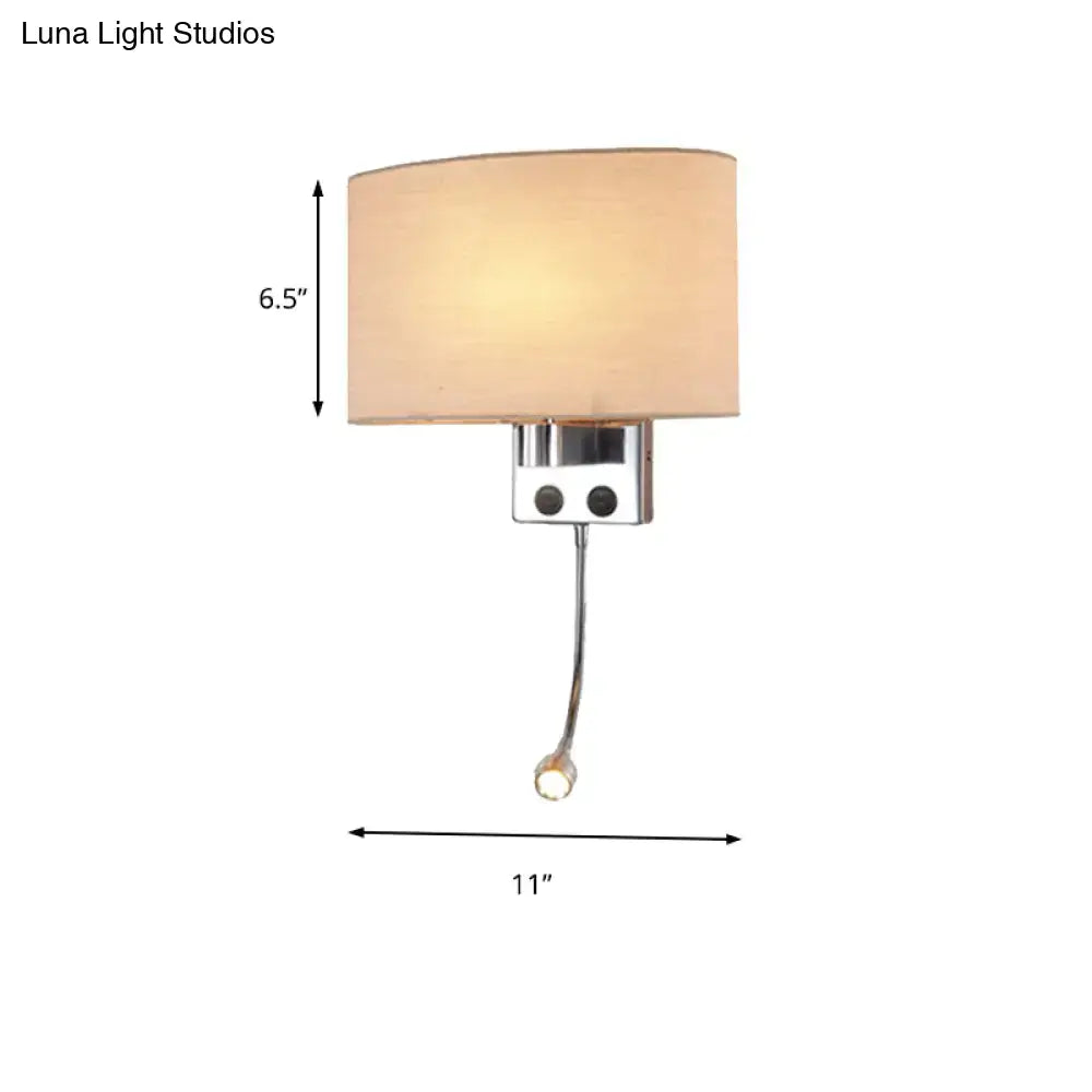 Gold Fabric Champagne-Chrome Wall Sconce with pull chain by Decorbites on Tampa Home & Garden Store