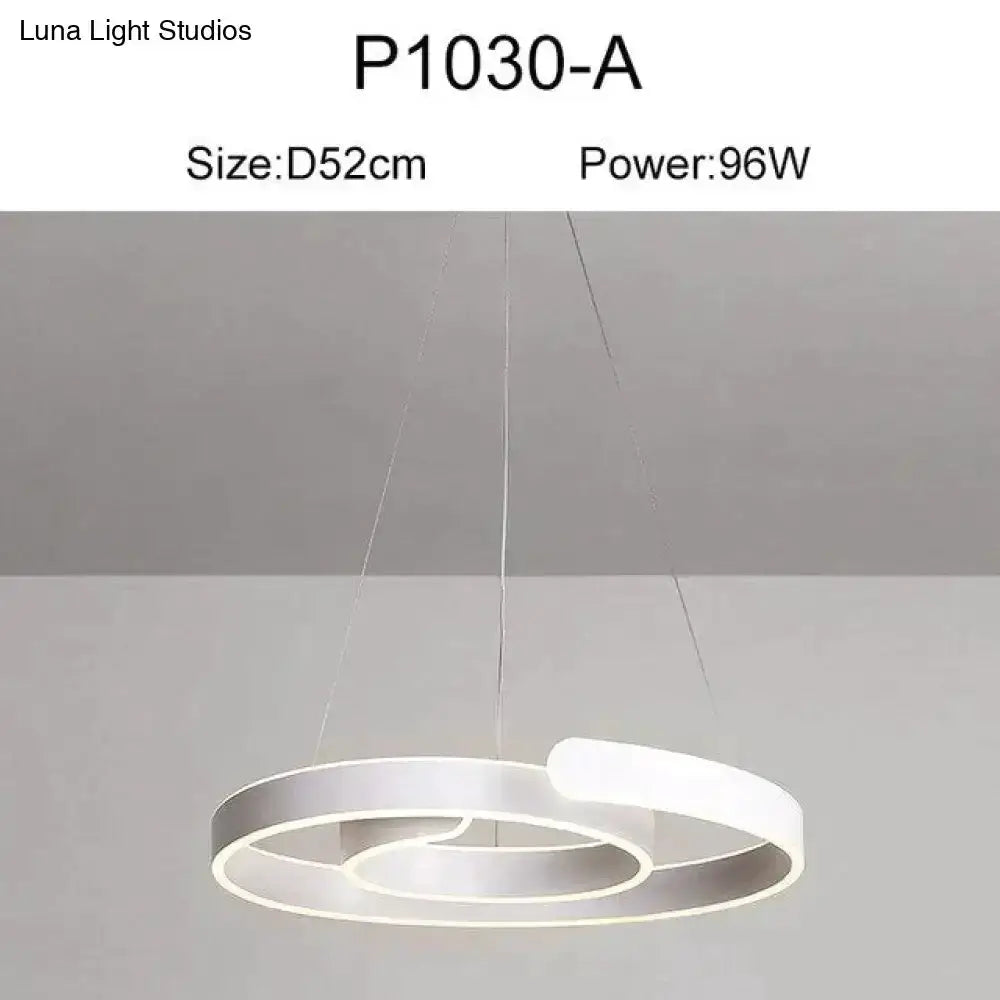 Pendant light Decorbites: modern gold and white LED ring for dining room on Tampa Home & Garden Store