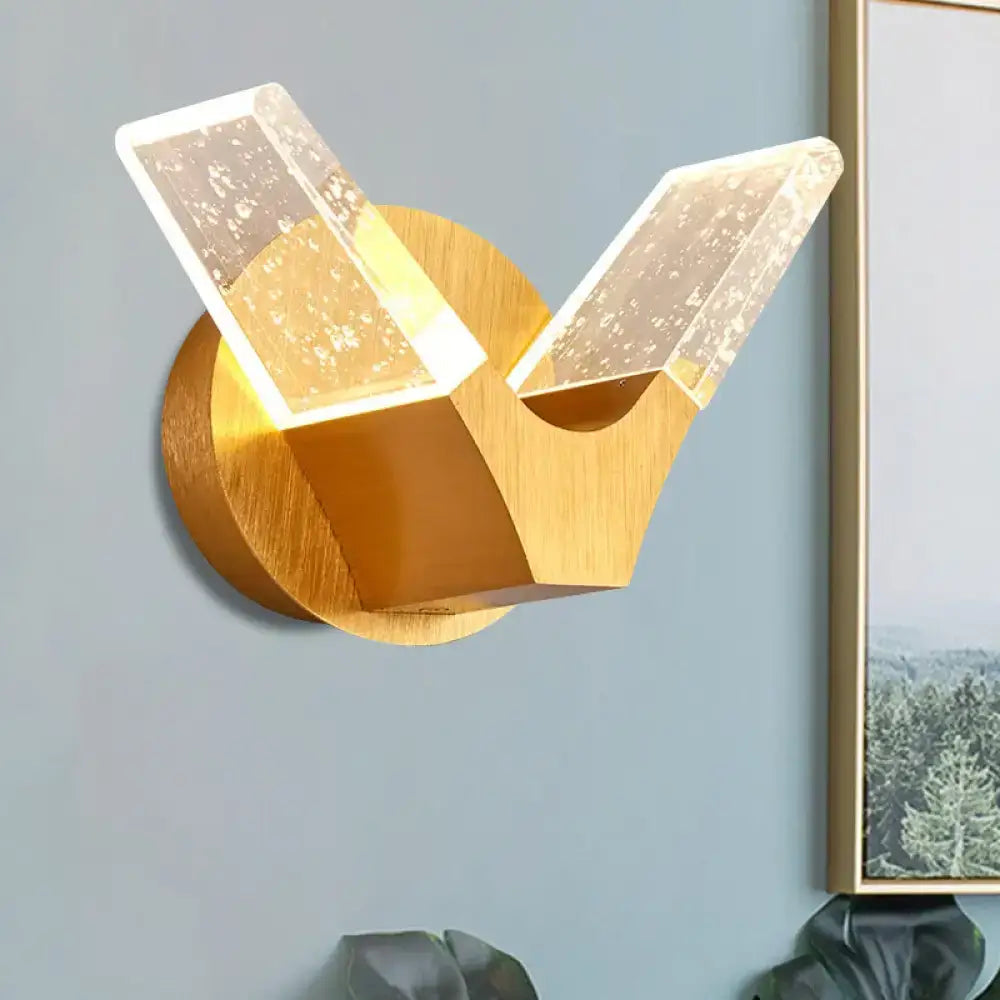 Gold Wings Wall Light with crystal wings and gold finish Decorbites on Tampa Home & Garden Store