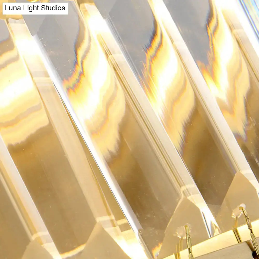 Gold faceted crystal wall sconce for hallway by Decorbites on Tampa Home & Garden Store